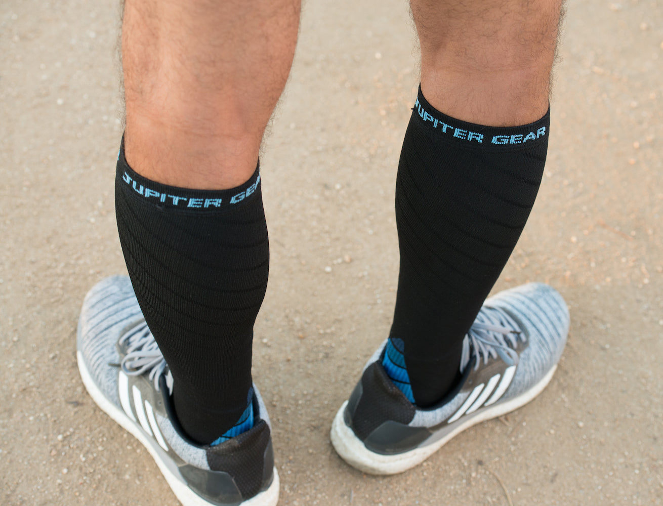JupiterGear Endurance Compression Socks for Running and Hiking - Black