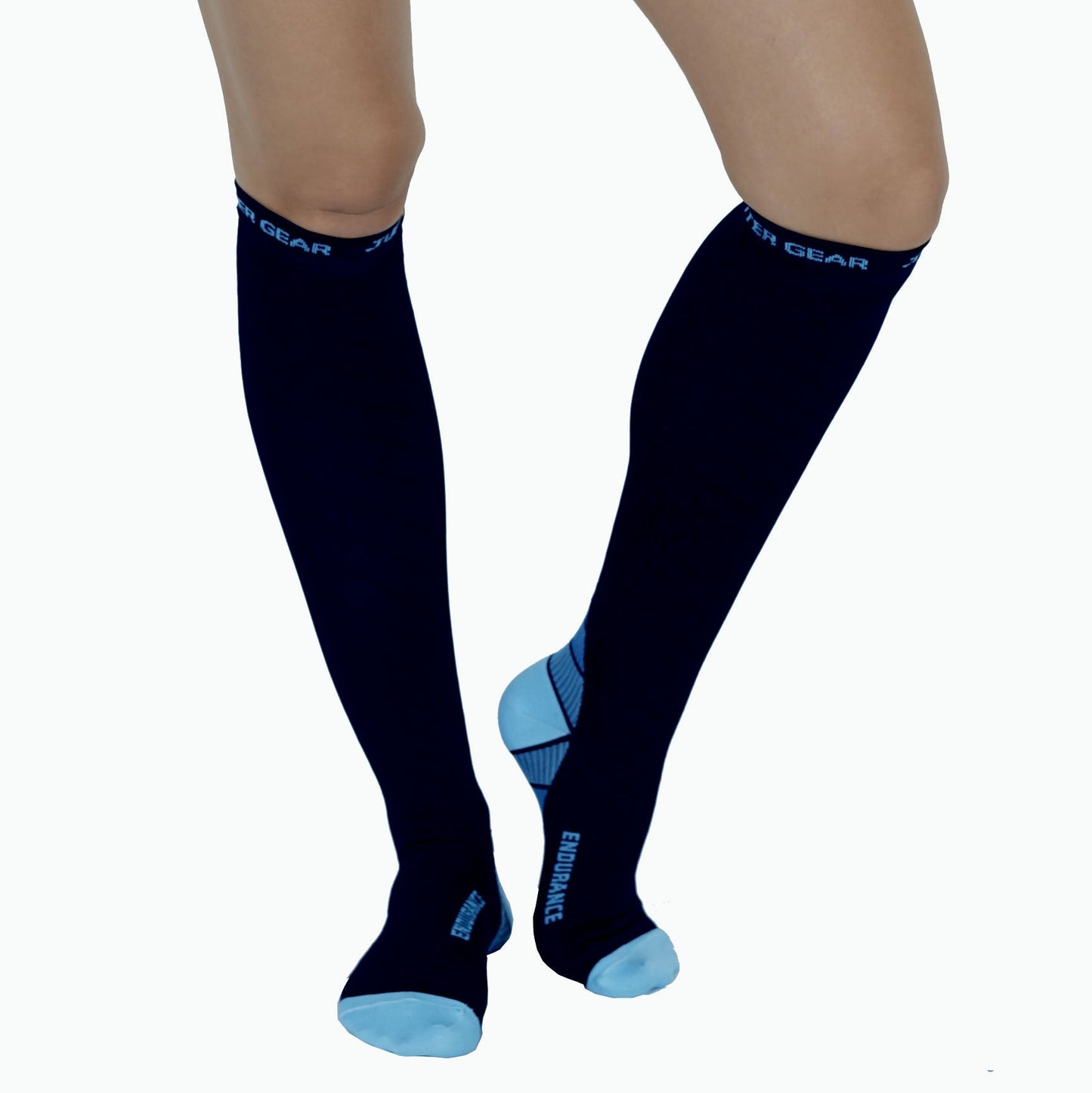 JupiterGear Endurance Compression Socks for Running and Hiking - Black