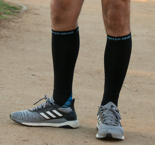 JupiterGear Endurance Compression Socks for Running and Hiking - Black