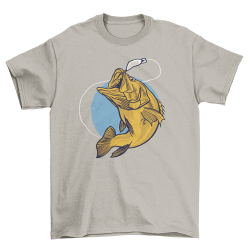 Black Bass Fish Fishing Angler Angling River Outdoor Animal T-shirt