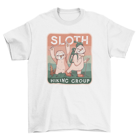 Sloth hiking club t-shirt
