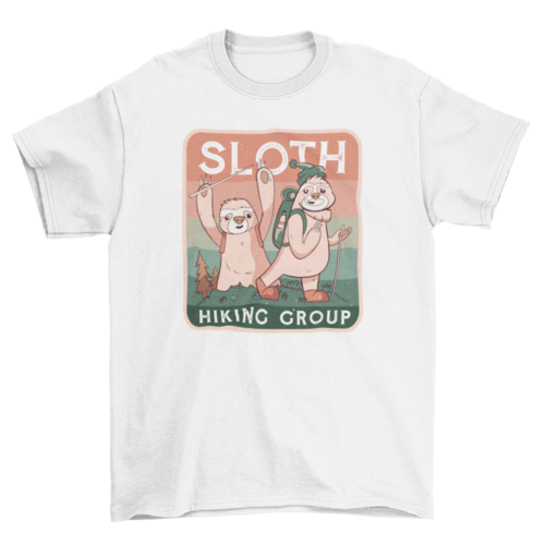 Sloth hiking club t-shirt
