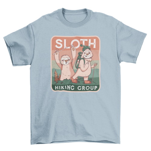 Sloth hiking club t-shirt