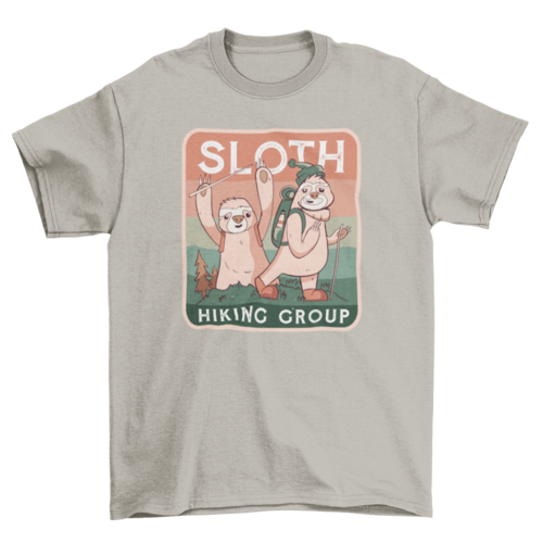Sloth hiking club t-shirt