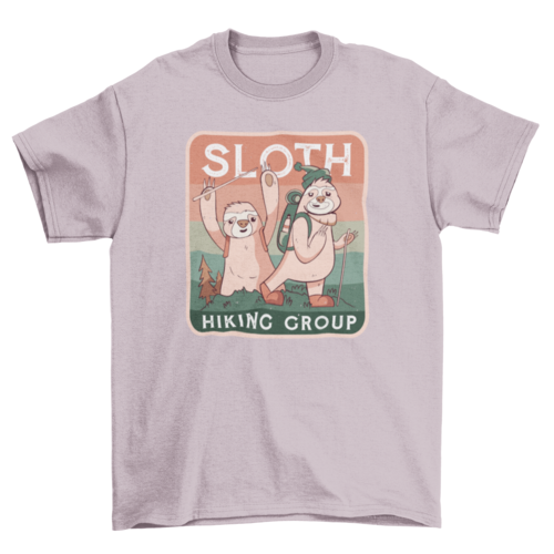 Sloth hiking club t-shirt